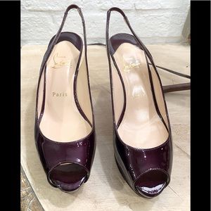NEW‼️ Louboutin Cathay Oxblood Patent Pump 37.5 In Box